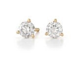 Certified White Lab-Grown Diamond H-I SI 14k Yellow Gold Martini Stud Earrings 1.00ctw