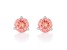Pink Lab-Grown Diamond 14kt White Gold Martini Stud Earrings 1.00ctw