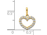 14K Yellow Gold Cubic Zirconia Children's Heart Pendant