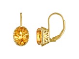 Yellow Citrine 14k Yellow Gold Over Sterling Silver Earrings 3.6ctw