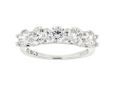 White Lab-Grown Diamond 14k White Gold 5-Stone Band Ring 2.00ctw