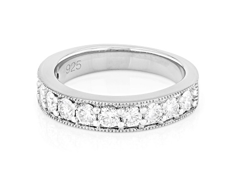 White Lab-Grown Diamond F-G SI Rhodium Over Sterling Silver