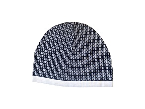 Fendi FF Print Nero and Bianco Knitted Wool Beanie