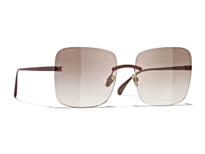 Chanel Brown Square Frame / Brown Lenses Sunglasses