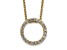 10k Yellow Gold 0.25 ctw Diamond Circle Pendant with 18 inch Cable Chain