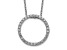 Rhodium Over 10k White Gold 0.46 ctw Diamond Circle Pendant with 18 inch Cable Chain