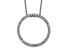 Rhodium Over 10k White Gold 0.6 ctw Diamond Circle Pendant with 18 inch Cable Chain