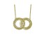 Judith Ripka 0.27ctw White Topaz Accented 14k Gold Clad Interlocking Ring Necklace