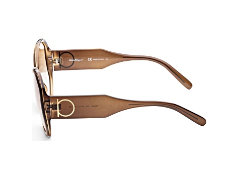 Ferragamo Women's Fashion 61mm Khaki Brown Gradient Sunglasses|SF942S-6117326