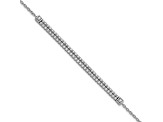 14K White Gold Lab Grown Diamond VS/SI GH, with 1 Inch Extension Bracelet