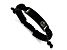 Black Nylon and Stainless Steel Polished IP-plated Adjustable Medical ID Bracelet