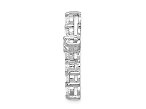 Rhodium Over 14K White Gold A 1.25ct. Diamond Cross Chain Slide