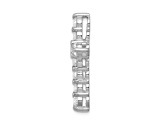 Rhodium Over 14K White Gold A 1.25ct. Diamond Cross Chain Slide