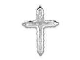 Rhodium Over 14K White Gold A 1.25ct. Diamond Cross Chain Slide