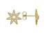 Judith Ripka 0.56ctw White Topaz 14k Gold Clad Star Stud Earrings