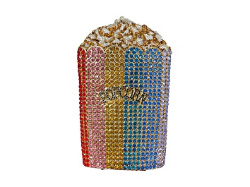 Picture of Gold Tone Multi Crystal Popcorn Clutch
