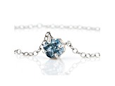 Blue Lab-Grown Diamond 14kt White Gold Necklace 0.33ctw