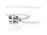 Blue Lab-Grown Diamond 14kt White Gold Necklace 0.33ctw