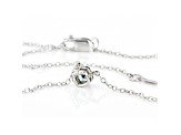 blue lab-grown diamond 14kt white gold solitaire necklace 0.33ctw