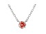 Pink Lab-Grown Diamond 14k White Gold Solitaire Necklace 0.33ctw