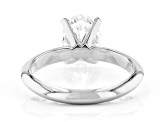 14K White Gold Oval IGI Certified Lab Grown Diamond Solitaire Ring 2.0ct, F Color/VS2 Clarity