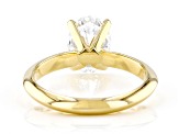 14K Yellow Gold Oval IGI Certified Lab Grown Diamond Solitaire Ring 2.0ct, F Color/VS2 Clarity
