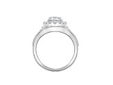 White Cubic Zirconia Platinum Over Sterling Silver Ring 2.74ctw