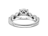 Rhodium Over 14K White Gold Lab Grown Diamond VS/SI GH, Cluster Ring 0.782ctw