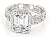 Judith Ripka 7.80ctw Bella Luce® Diamond Simulant Rhodium Over Sterling Silver Ring