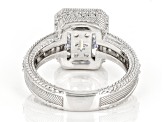 Judith Ripka 7.80ctw Bella Luce® Diamond Simulant Rhodium Over Sterling Silver Ring