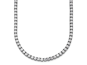 White Lab-Grown Diamond G-H SI 14k White Gold 20" Tennis Necklace 15.00ctw
