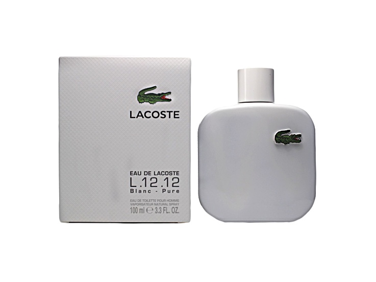 Eau De Lacoste L.12.12 Blanc Eau De Toilette Spray For Men By Lacoste - 3.38 oz (100 ml)