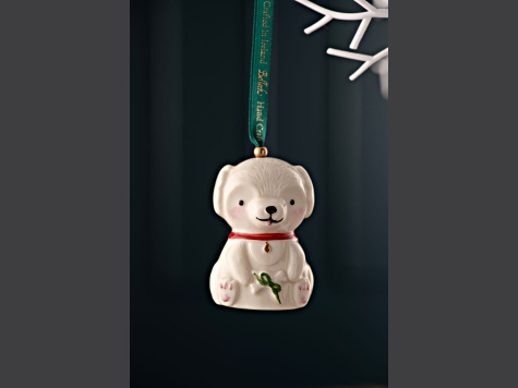 Belleek Doggy Ornament