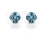Blue Lab-Grown Diamond 14k White Gold Stud Earrings 1.50ctw