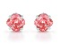 Pink Lab-Grown Diamond 14kt White Gold Stud Earrings 1.50ctw