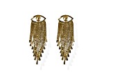 Off Park® Collection, Gold-Tone Evil Eye Graduated Fringe CZ Crystal Earrings.