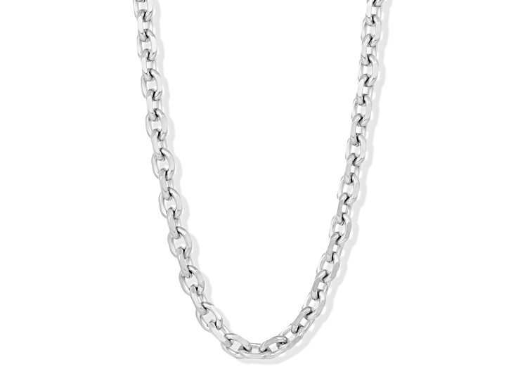 Invicta Jewelry Men's Knife Edge Oval Link Chain Necklace (10.6mm) - 24"