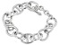 Judith Ripka Rhodium Over Sterling Silver Marine Link Bracelet