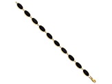 14k Yellow Gold Onyx Bracelet