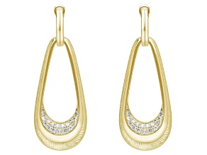 Judith Ripka 1.40ctw Bella Luce® Diamond Simulant 14k Gold Clad Statement Dangle Earrings