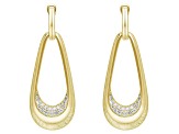 Judith Ripka 1.40ctw Bella Luce® Diamond Simulant 14k Gold Clad Statement Dangle Earrings