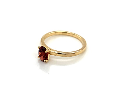 Oval Garnet 14K Yellow Gold Over Sterling Silver Ring 0.90ctw