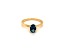 Oval London Blue Topaz 14K Yellow Gold Over Sterling Silver Ring 0.87ctw