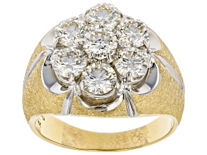 White Lab-Grown Diamond Ring 14kt Yellow Gold 3.00ctw.