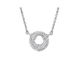 Judith Ripka White Topaz Accented Rhodium Over Sterling Silver Station Necklace
