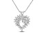 0.65ctw Diamond Heart Pendant with chain in 14k White Gold