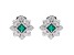 Judith Ripka 0.85ctw Emerald Simulant & 0.50ctw Bella Luce® Rhodium Over Sterling Silver Earrings
