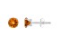 5mm Round Citrine Rhodium Over 10k White Gold Stud Earrings