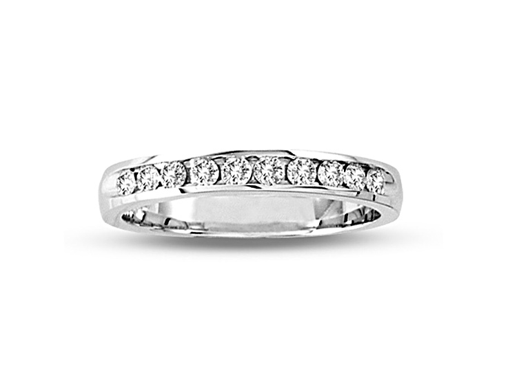 0.20ctw Diamond Channel Set Wedding Band in 14k White Gold - 16BZ0A | JTV