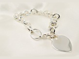 Silver Heart Bracelet Size - 7.5 Inches